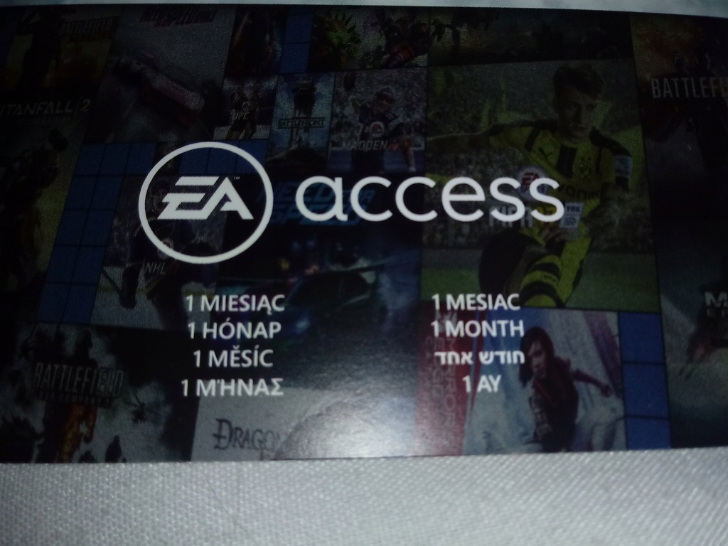 klucz EA Access XBOX ONE 1 miesiąc zobacz