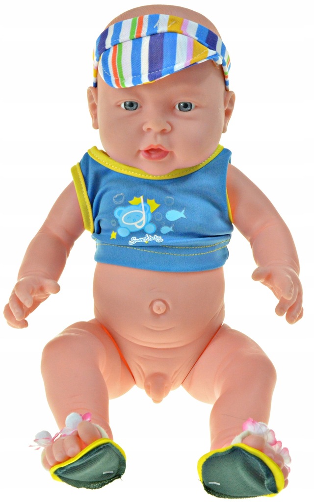 Lalka bobas 41cm CHŁOPIEC Z GENITALIAMI siusiak !!