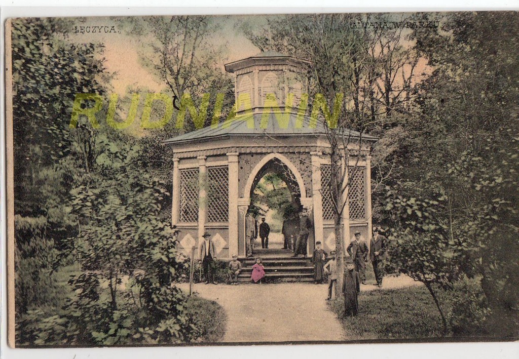 ŁĘCZYCA  Park  Altana w parku 1906