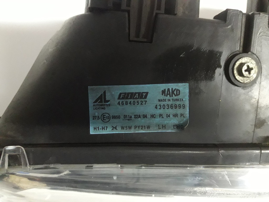 LEWY REFLEKTOR LAMPA FIAT ALBEA 2002-2010r - 7056391486 - oficjalne ...