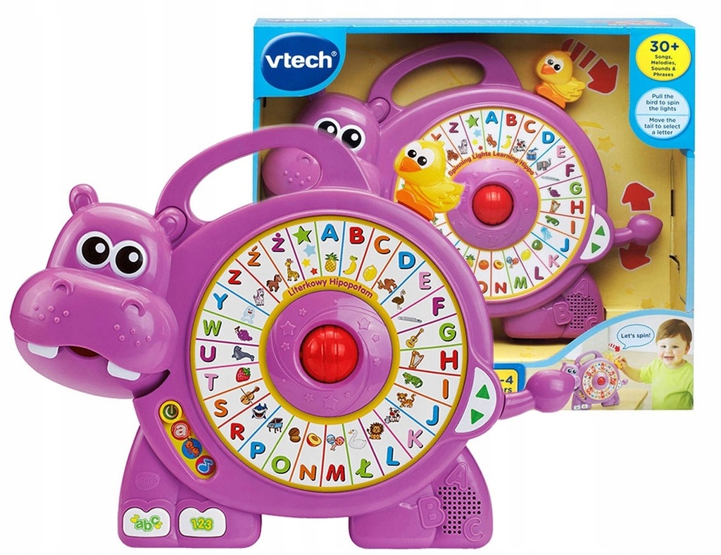 Literkowy Hipopotam Interaktywny Nauka VTech 60478
