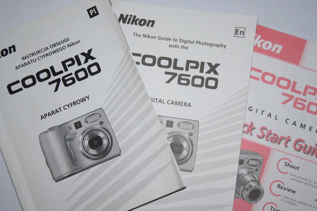 Nikon 7600 Instrukcja Obsługi 3szt 24H!