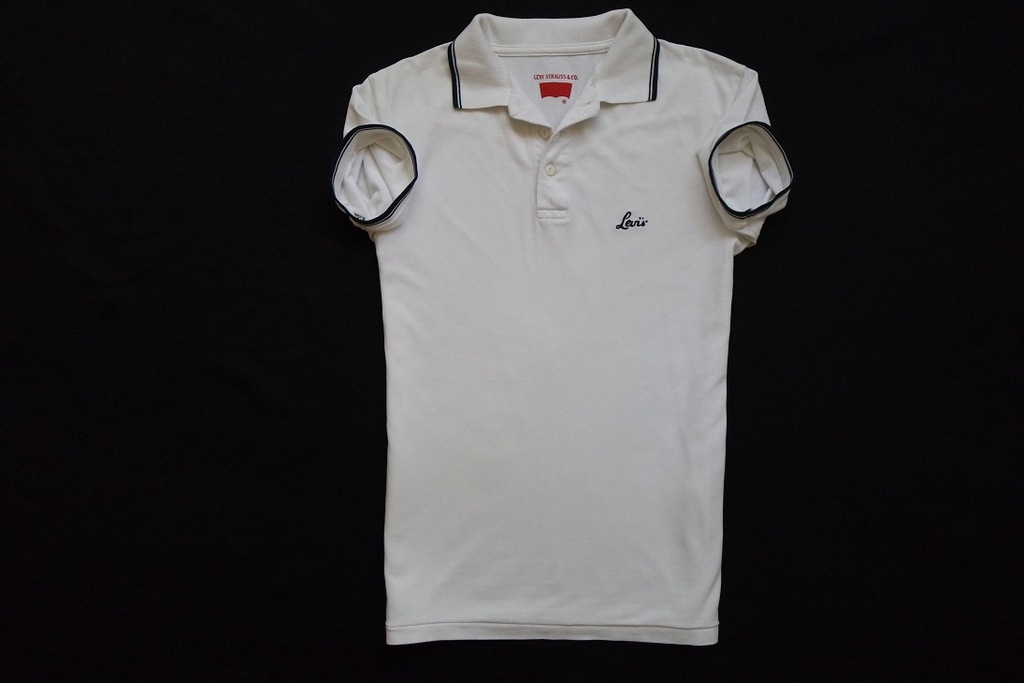 LEVI'S koszulka polo biała logowana markowa_____XS