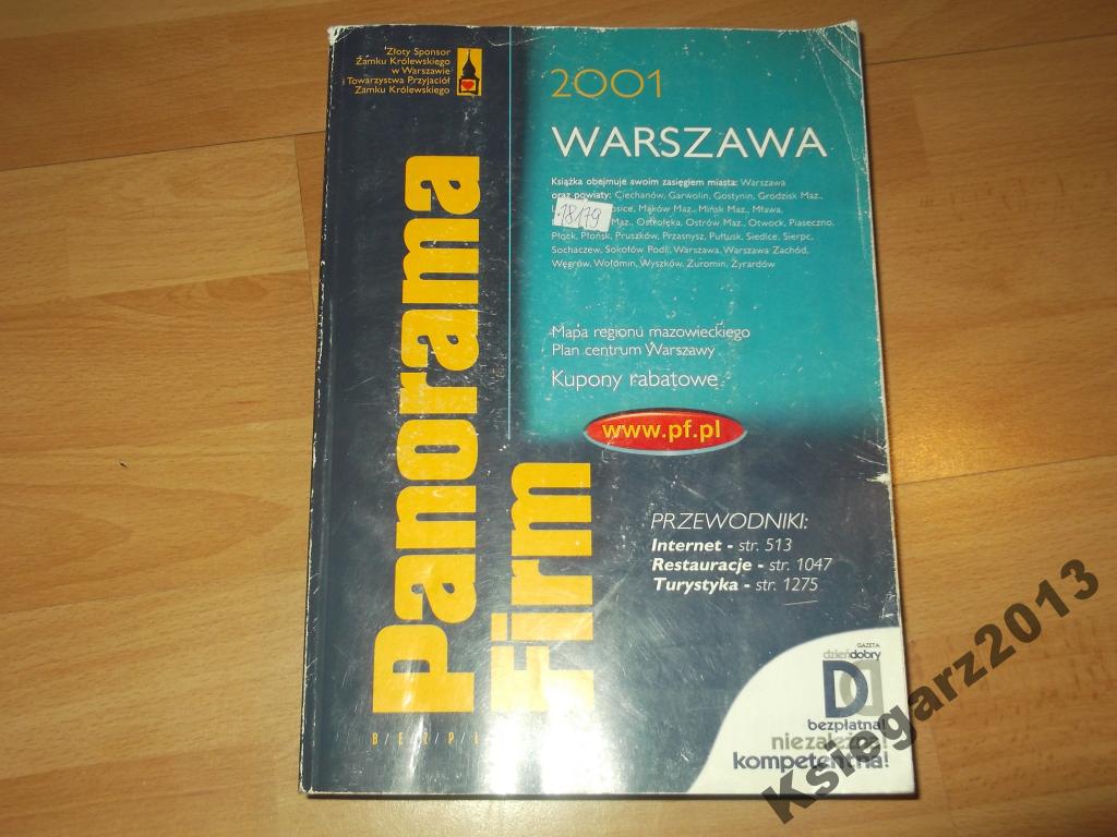 mapa warszawy panorama firm Panorama Firm Warszawa 2001   5180100702   oficjalne archiwum Allegro