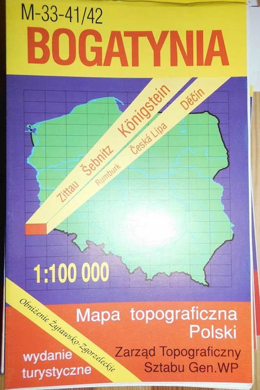 Bogatynia mapa topograficzna polski - 24h wys