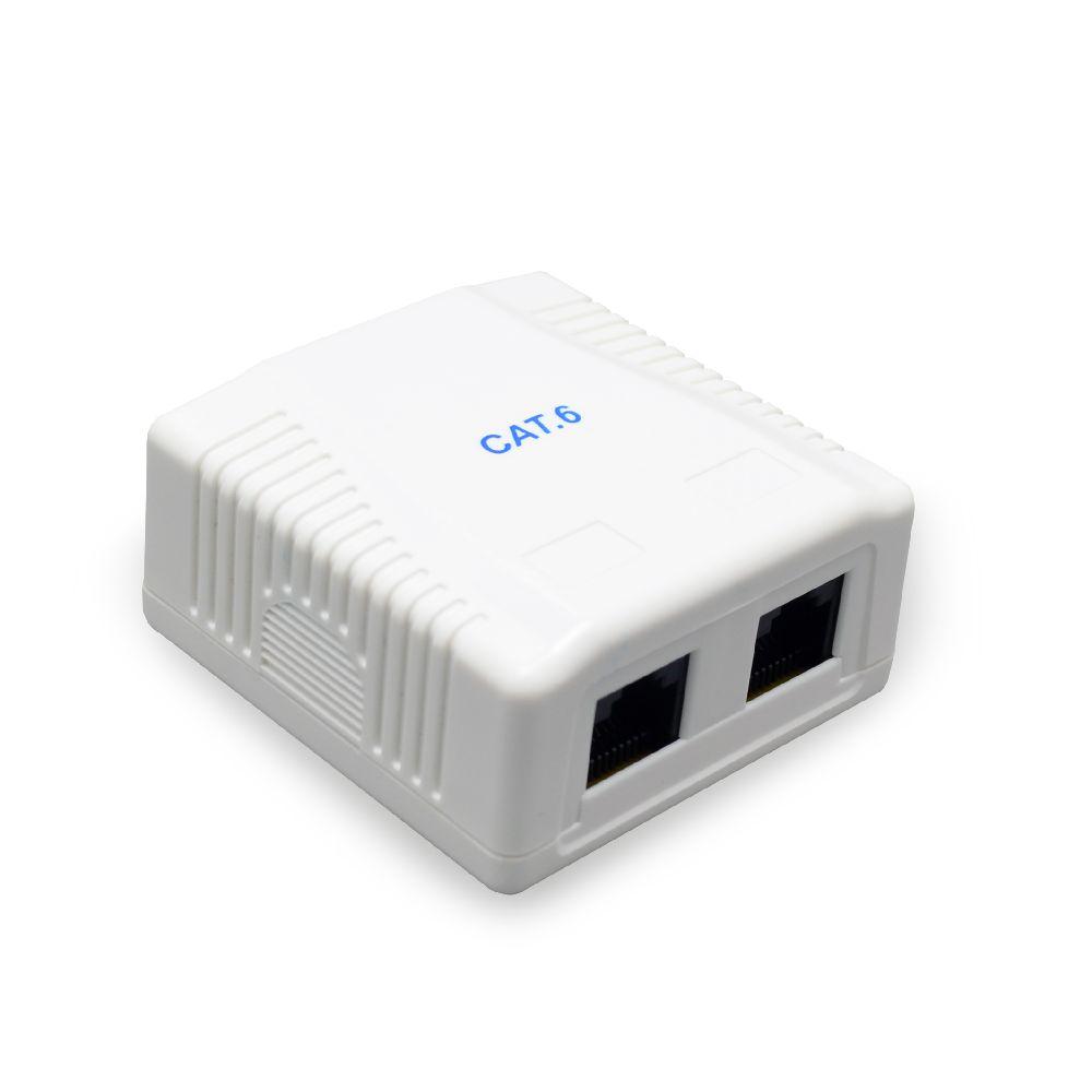 GEMBIRD GNIAZDO NATYNKOWE 2X RJ45 KAT. 6 BIAŁE NCA