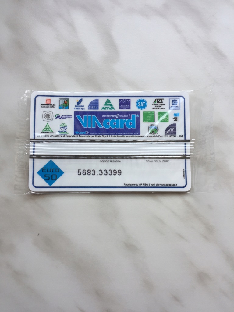 Karta ViaCard Włochy, Italia, IT, 50 Euro