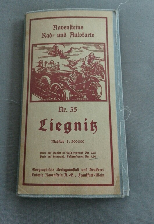 MAPA DROGOWA Wehrmacht DROGOWA LEGNICA WW2