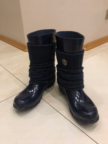 Kalosze grube VENEZIA granatowe skarpeta 39 buty