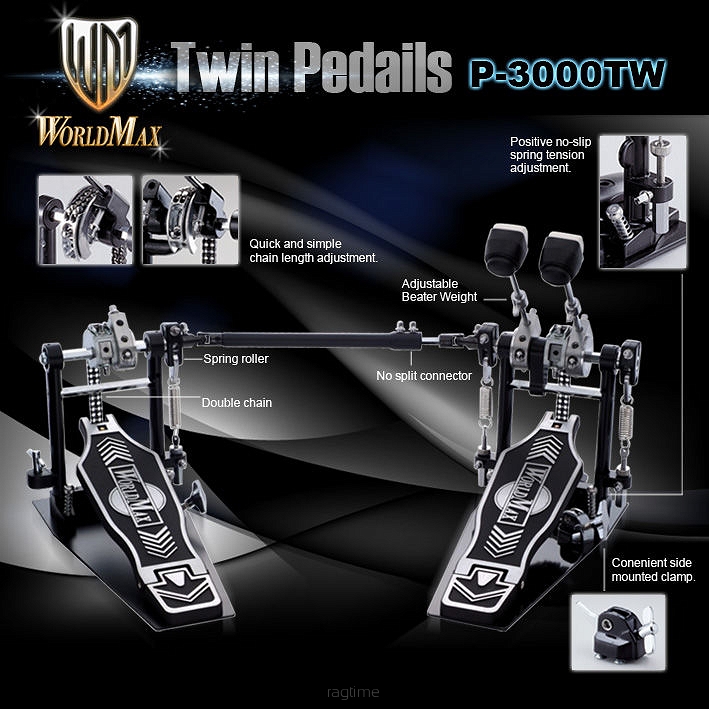 World Max P3000TW Twin Pedal stopa podwój RagWR