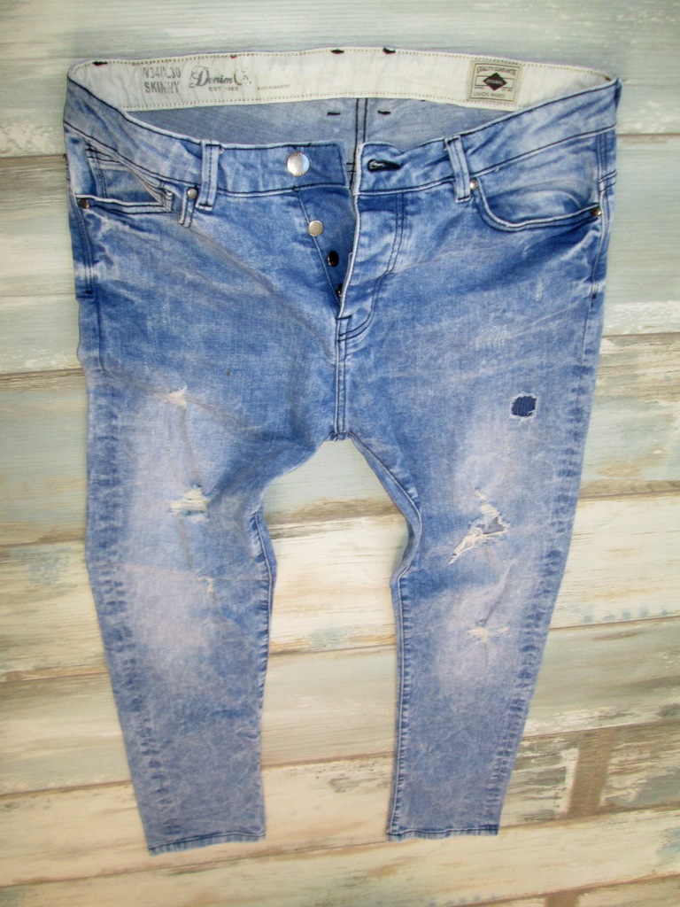 DENIM CO jeans męskie RURKI zara skinny W34L30