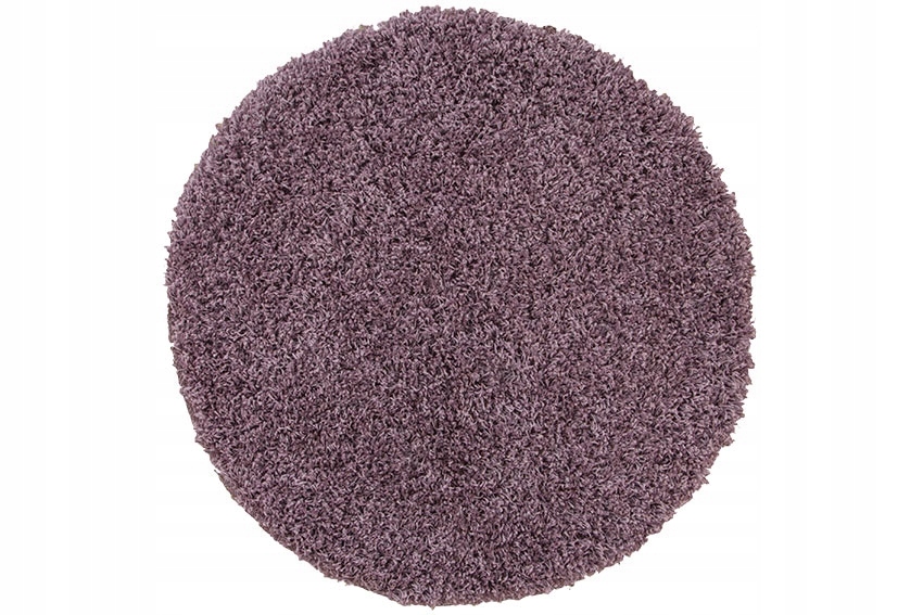 OKRĄGŁY FIOLETOWY DYWAN SHAGGY KOŁO śr. 100 cm