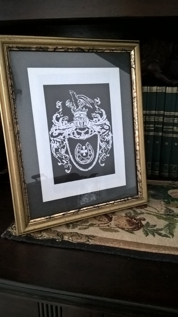 JASTRZĘBIEC Herb rodowy szlachecki GRAFIKA- DUŻY !