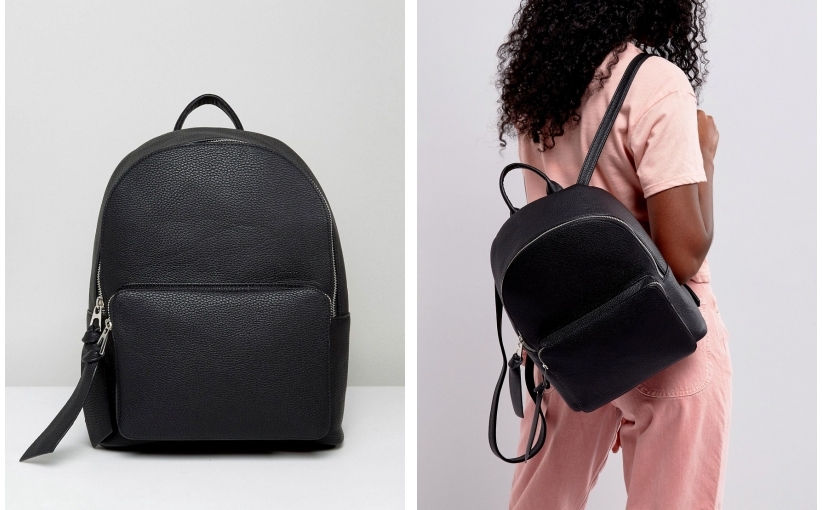 34677SP STRADIVARIUS PLECAK EKO SKÓRA BLACK
