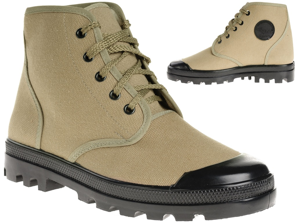 TRAMPKI Letnie BUTY Wojskowe CANVAS 5 oczek 24,5cm