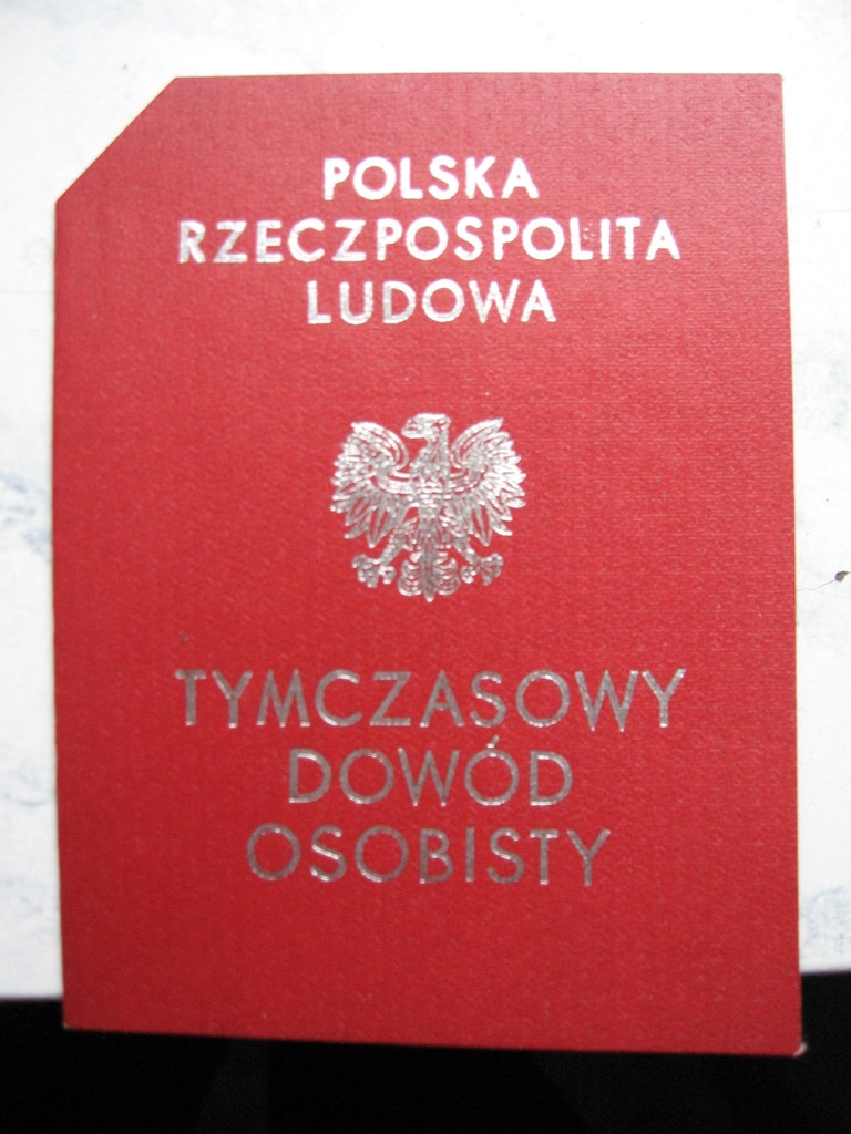 tymczasowy dowód osobisty z okresu PRL