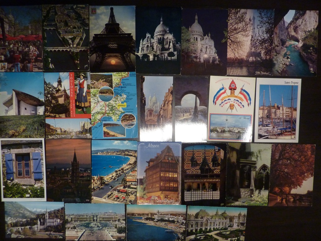 Francja - 50 widokówek - pocztówki zestaw 19