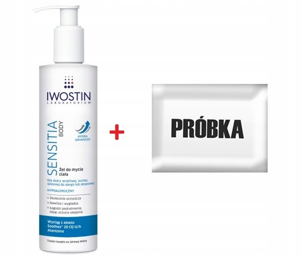 IWOSTIN SENSITIA ŻEL DO MYCIA HIPOALERGICZNY 300m