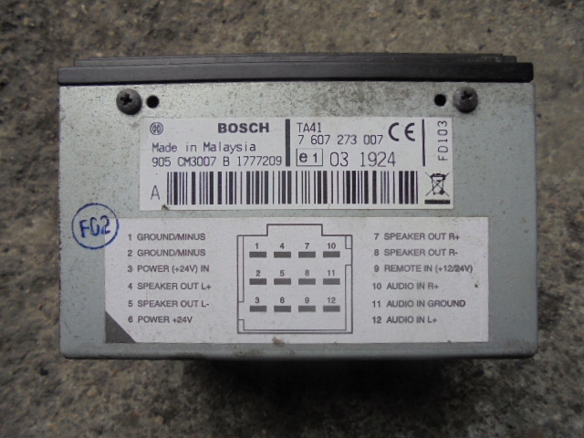 7607273007 WZMACNIACZ AUDIO BOSCH MAN TGX TGA