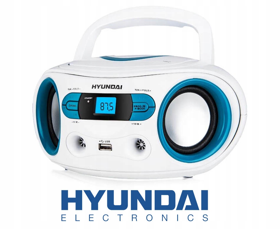Radio Hyundai TRC533AU3WBL biały/niebieski CD USB