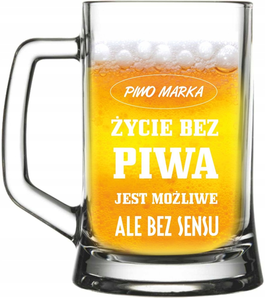 PREZENT na święta choinkę KUFEL do Piwa z GRAWEREM