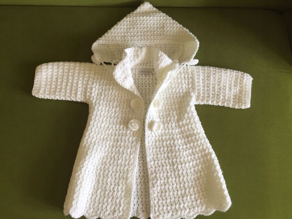 Płaszczyk wełniany sweter Abrakadabra chrzest