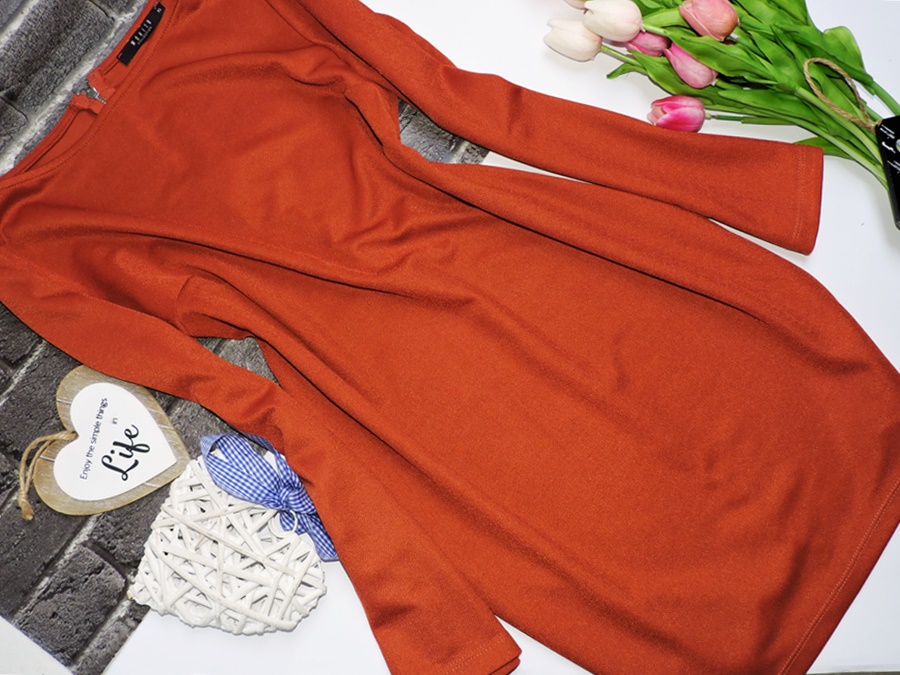 MOHITO  - RUDA SUKIENKA OVERSIZE ZIP ZAMEK r XS