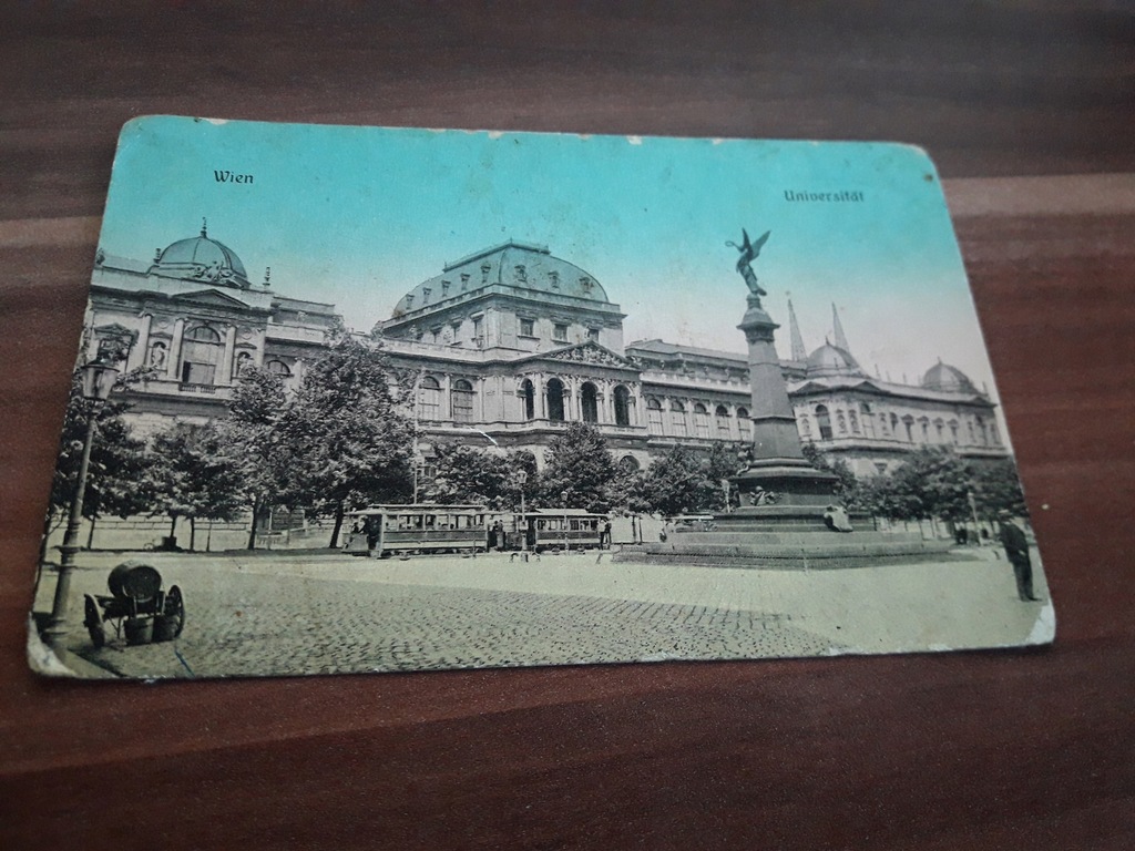Tramwaj Wiedeń pocztówka aukcja bez ceny minimalne
