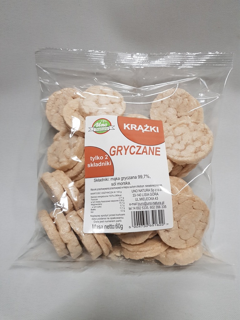 KRĄŻKI GRYCZANE 60g ZDROWA PRZEKĄSKA