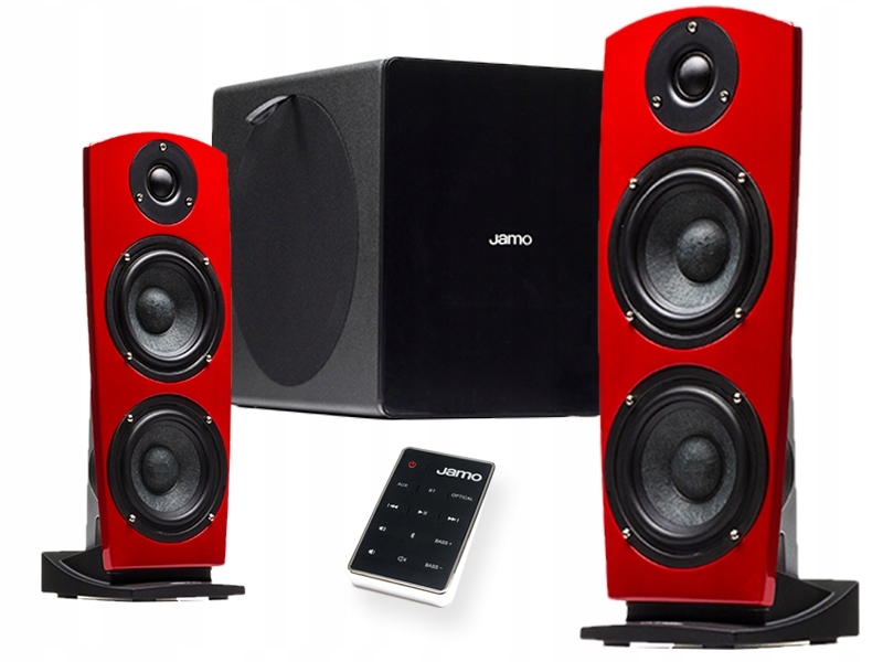 ZESTAW GŁOŚNIKÓW 2.1 JAMO DS7 DESIGN RED +PILOT