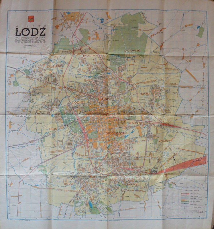 Duży plan Łodzi, 1948 r.