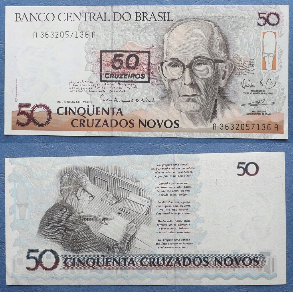 50 CRUZEIROS (1990) BRAZYLIA