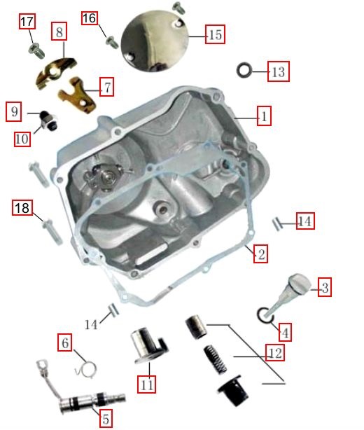 SILNIK 139FMB - POKRYWA SILNIKA PRAWA SPRZĘGŁA - 7041604147 - oficjalne ...
