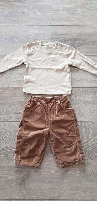 Nowy zestaw spodnie bluzka Mothercare 6-9 miesiecy