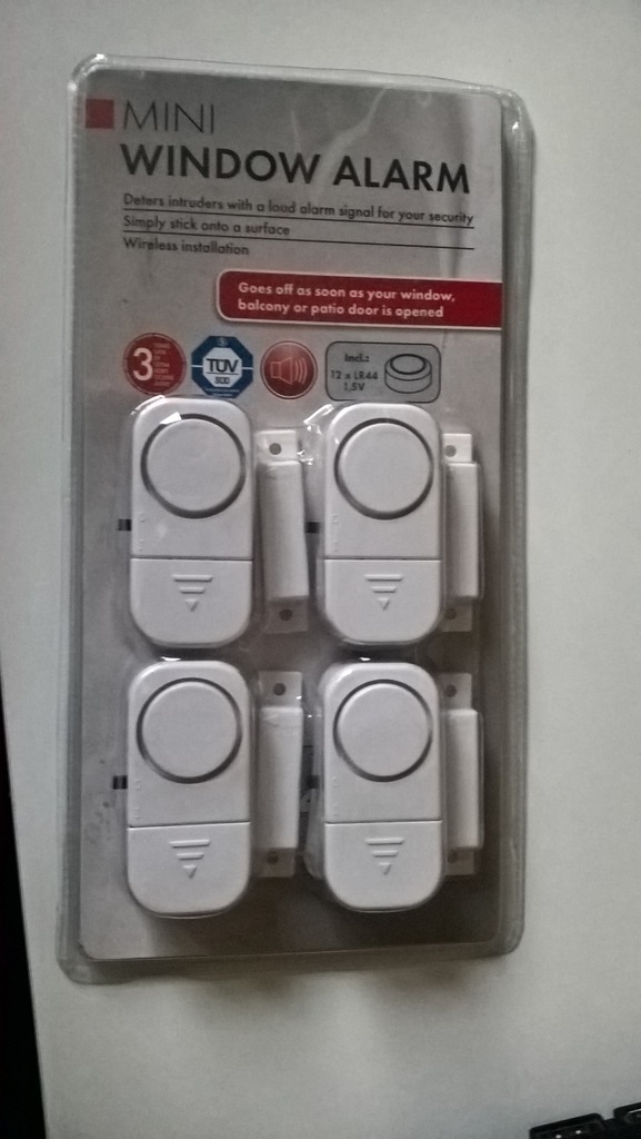 Mini alarm do okien 4 sztuki LIDL