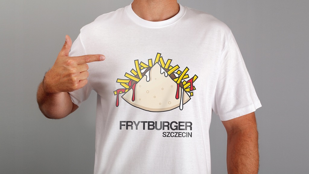Koszulka Szczecin Frytburger biały OUTLET S