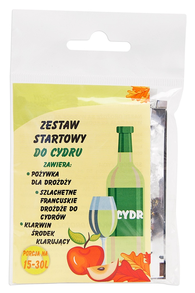 AKTYWNE DROŻDŻE DO CYDRU + POŻYWKA + KLAROWIN