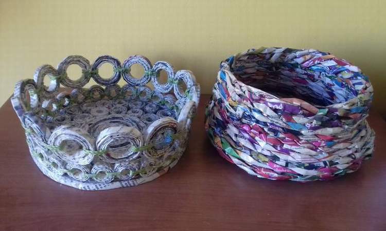 Rękodzieło Koszyk Koszyki Wiklina Papierowa OKAZJA