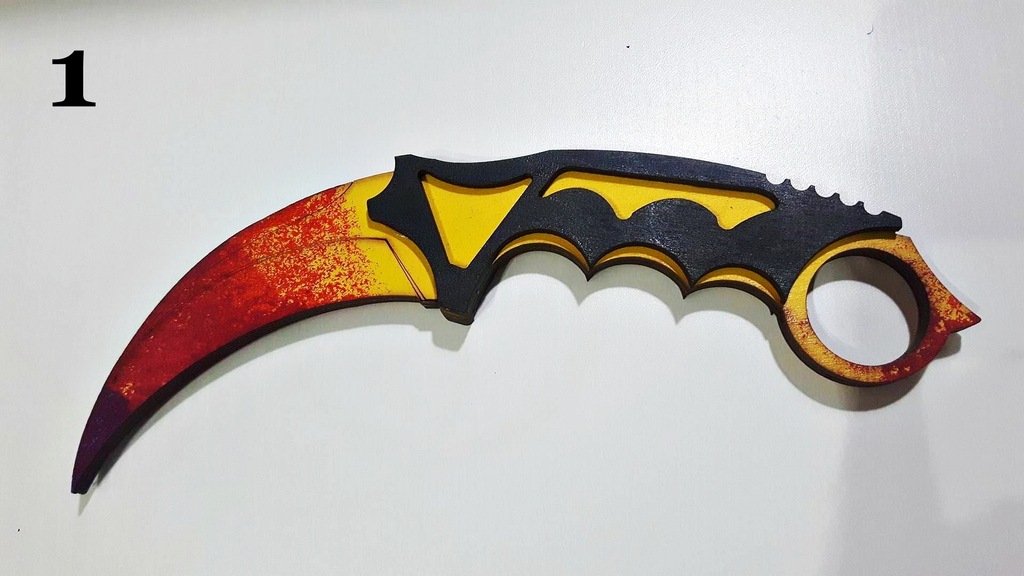 Nóż KARAMBIT FADE Counter-Strike - kosa drewniana