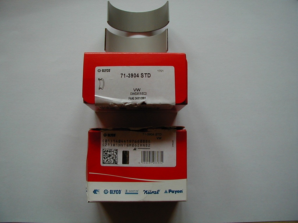 PANEWKI KORBOWODOWE GLYCO VW 1.9 TDI BXE SPUTTER