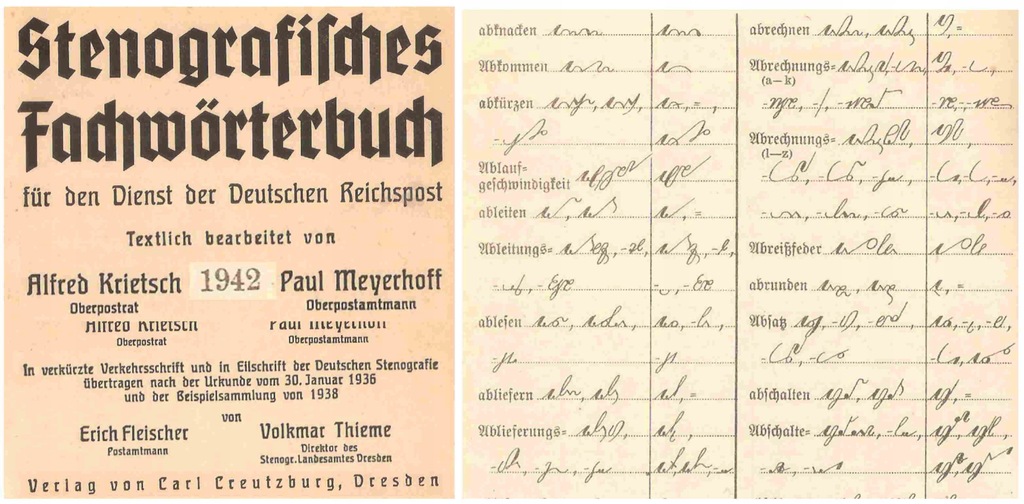 STENOGRAFIA - STENOGRAFISCHES FACHWORTERBUCH -1942
