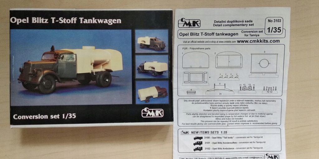 Opel Blitz T-Stoff Tankwagen konwersja 1:35 CMK
