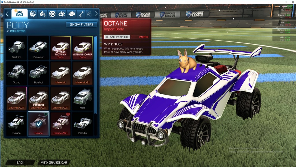 Octane Titanium White TW Rocket League Steam PC