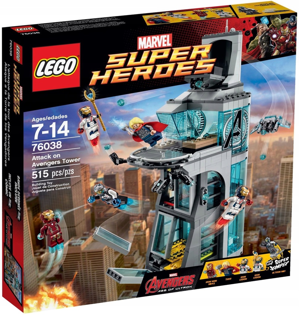 KLOCKI LEGO AVENGERS MARVEL 76038 Atak Na Wieżę