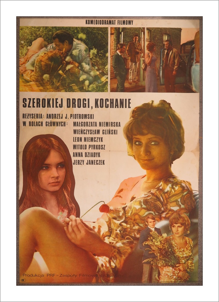 Stary plakat filmowy - SZEROKIEJ DROGI, KOCHANIE