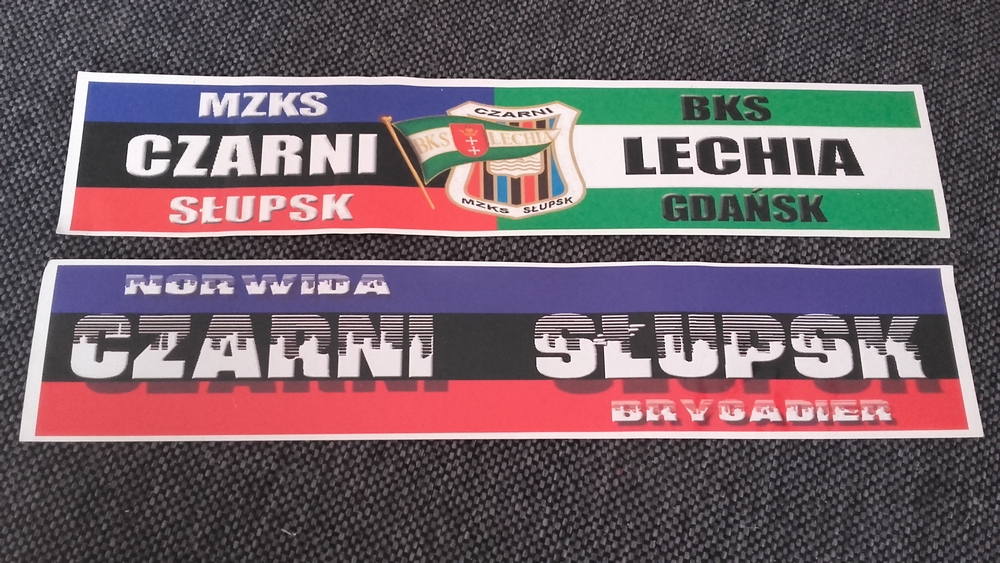 vlepki Czarni Słupsk podłużne Lechia Gdańsk