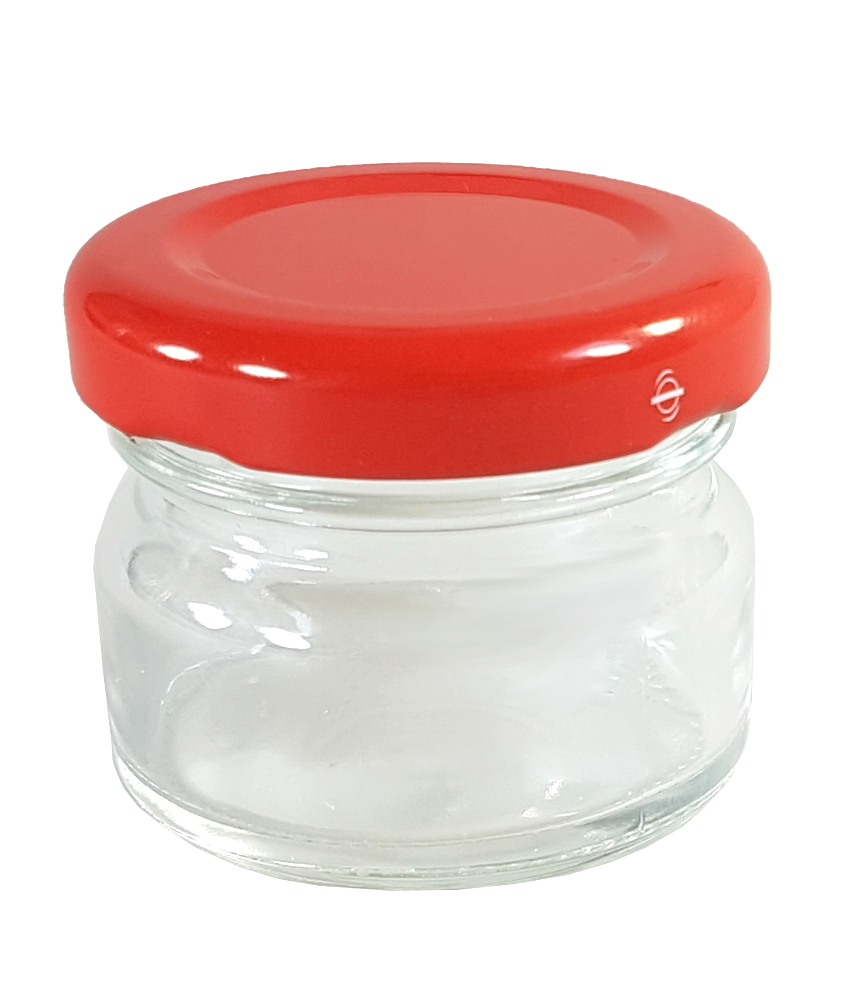 MAŁY SŁOIK SZKLANY Z POKRYWKA PRZYPRAWY ZIOŁA 30ml