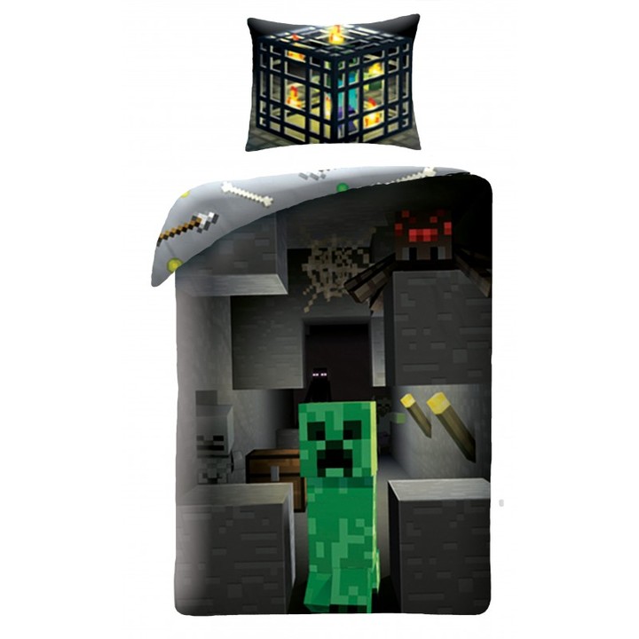 POŚCIEL MINECRAFT 140x200 STIF ALEX Clipper pająk 