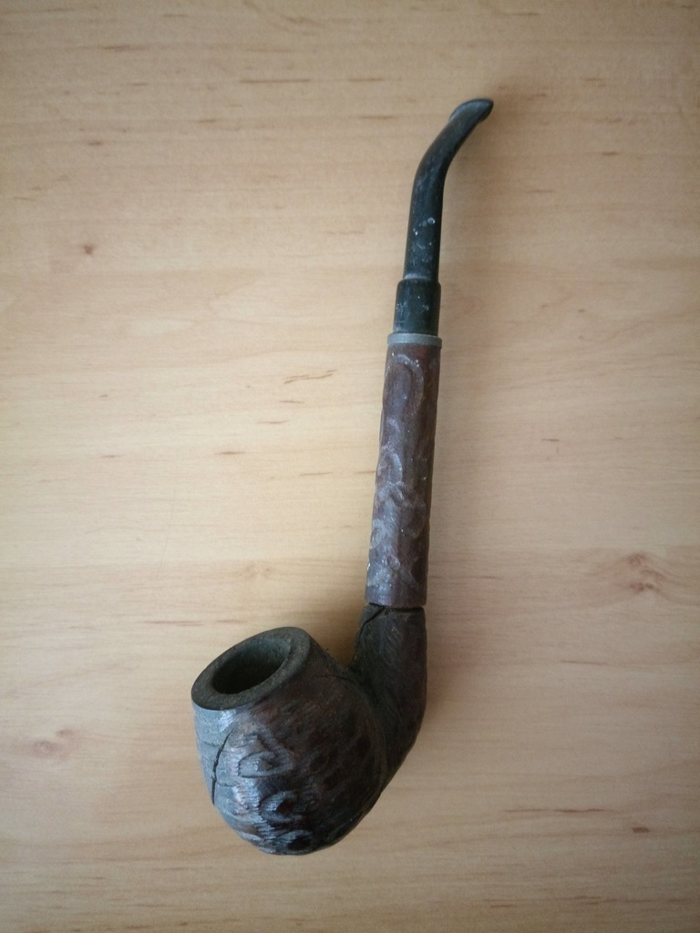 stara fajka na tytoń rzeźbiona 20cm