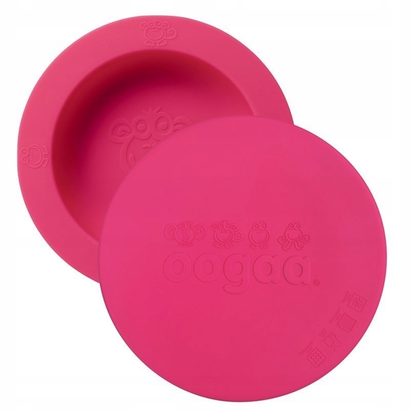 Oogaa Pink Bowl & Lid silikonowa miseczka z po